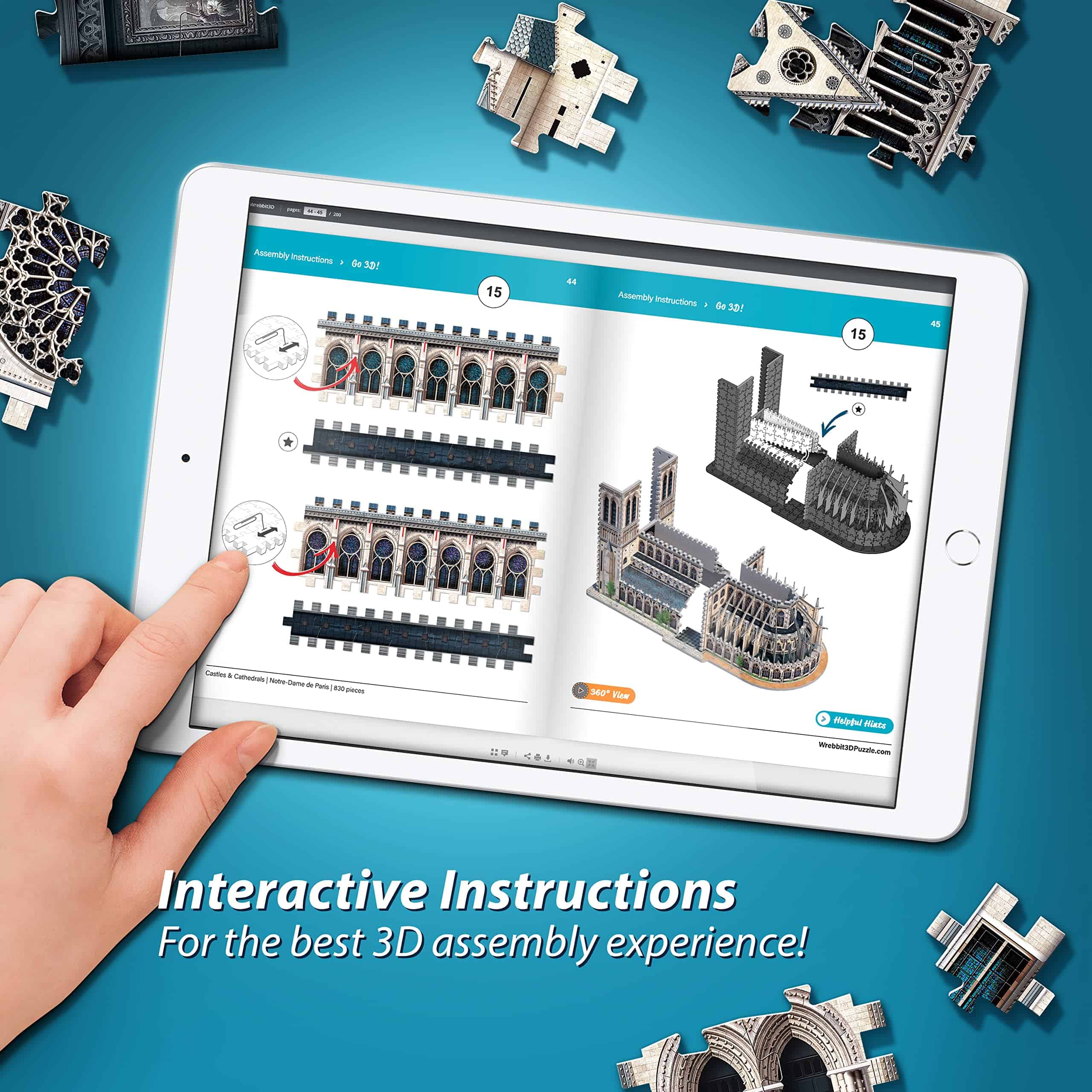 Rompecabezas 3D Notre-Dame de Paris - 830 Piezas - Imagen 6