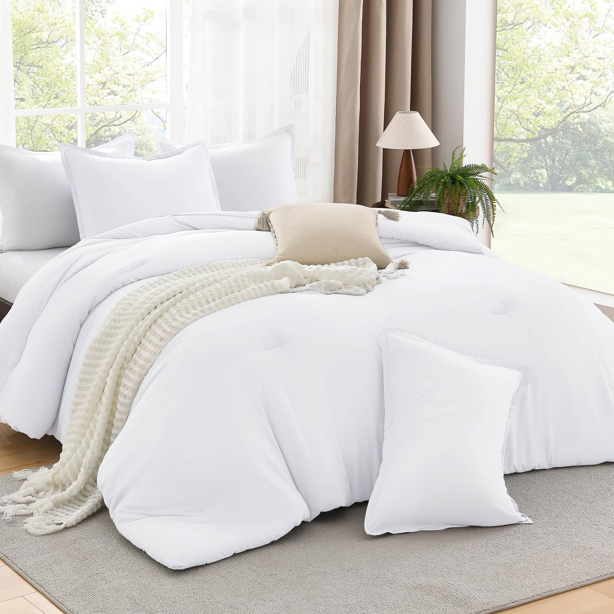 Juego de Edredón Blanco Andency para Cama Individual, 2 - Imagen 7