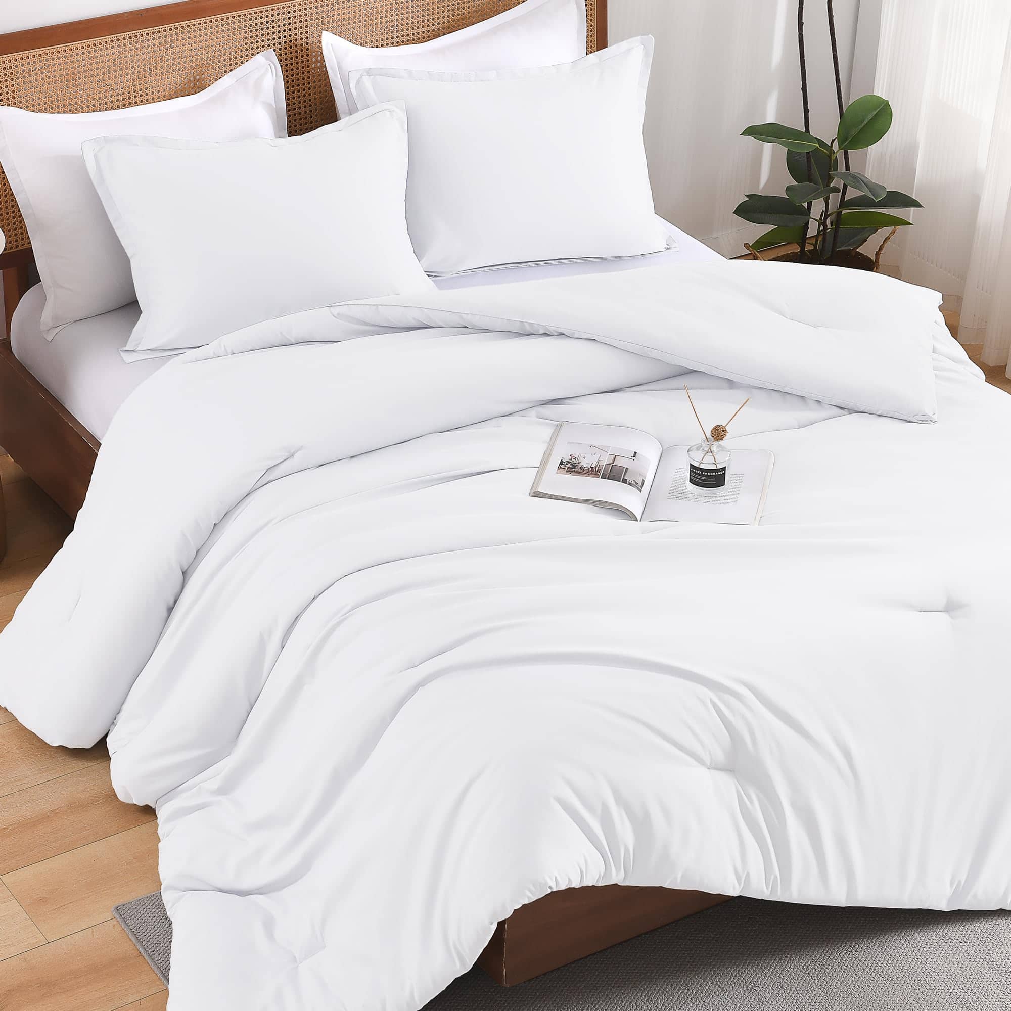 Juego de Edredón Blanco Andency para Cama Individual, 2 - Imagen 3