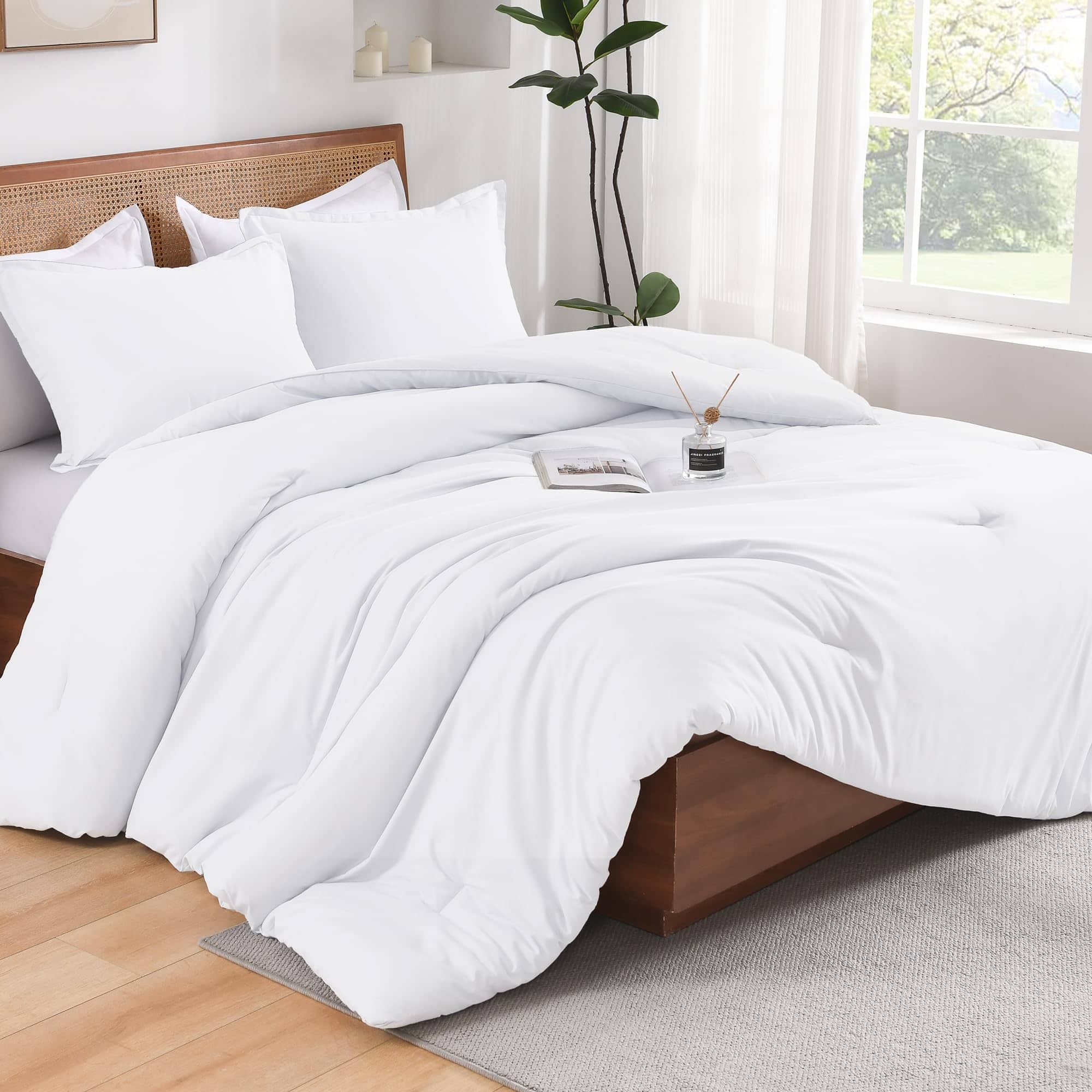 Juego de Edredón Blanco Andency para Cama Individual, 2 - Imagen 6