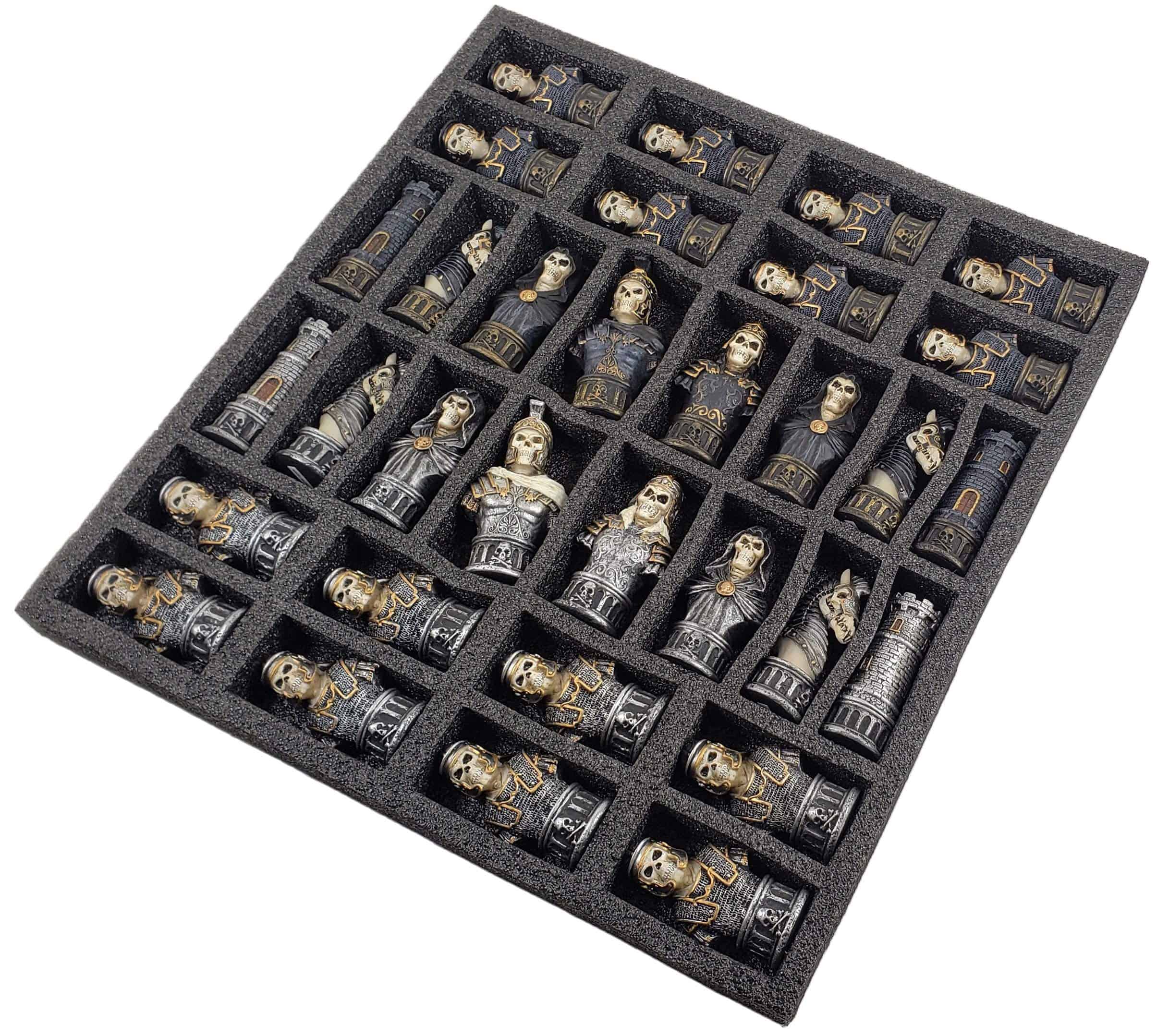 Juego de ajedrez de fantasía gótica de caballeros esqueleto - Imagen 6