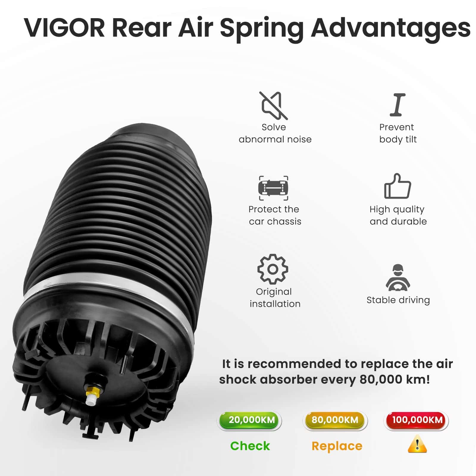 Bolsa de resorte de suspensión trasera Vigor compatible con - Imagen 6