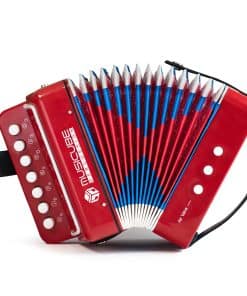 Acordeón de Juguete Infantil MUSICUBE de 10 Teclas Rojo