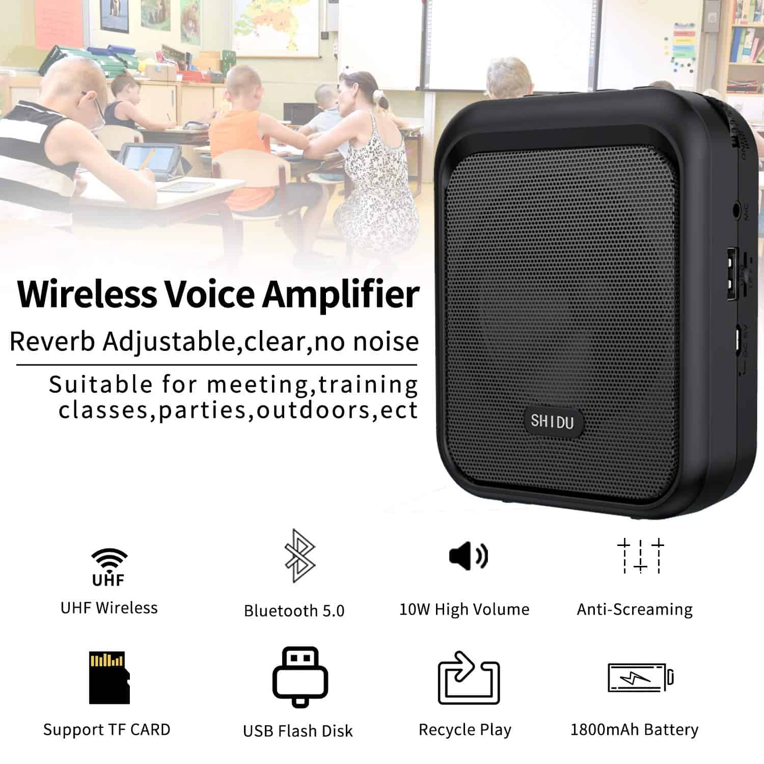 Amplificador de Voz Mini Portátil con Altavoz Bluetooth y - Imagen 3