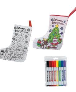 Kit de calcetín navideño para personalizar Fun Express -