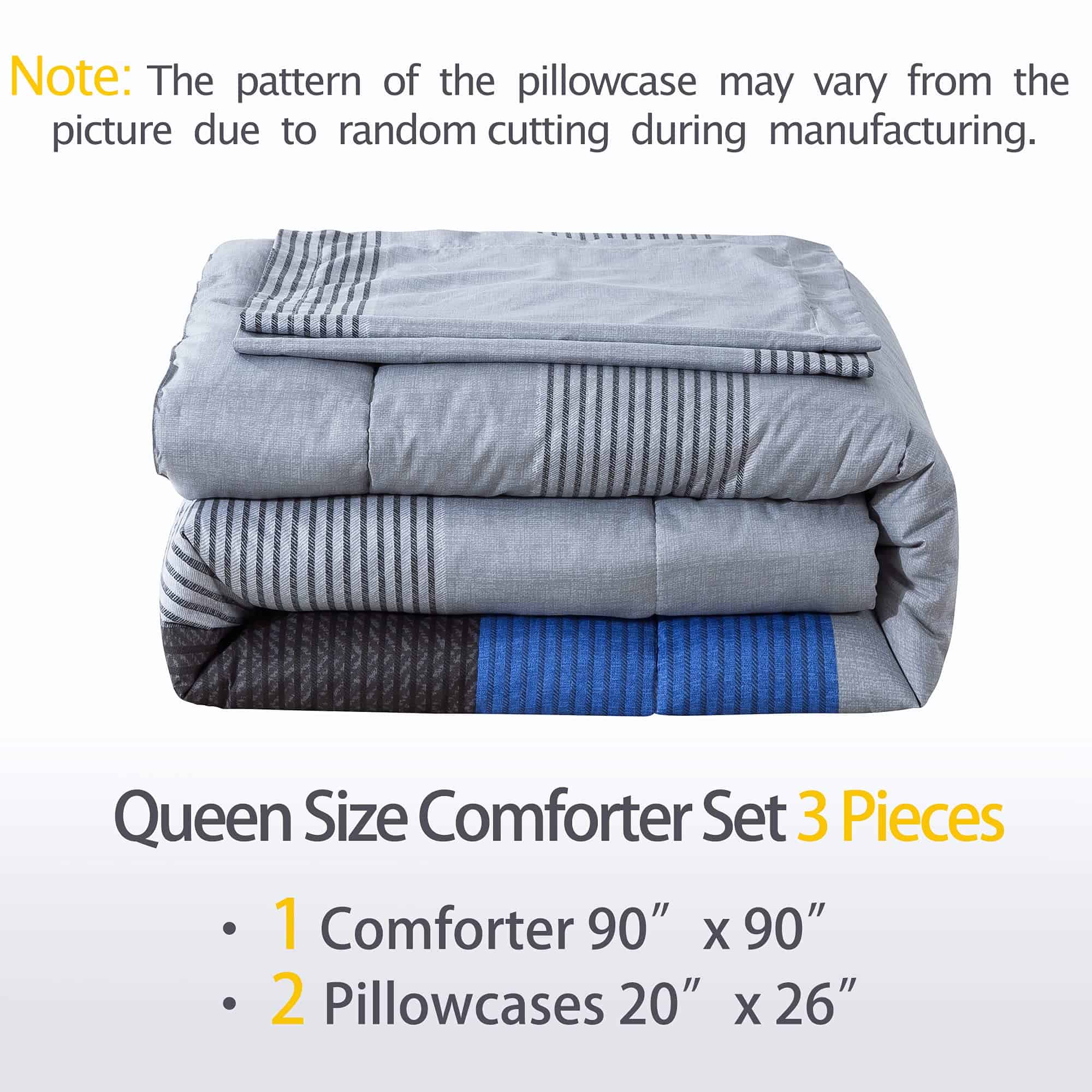 Juego de edredón Andency Queen Size (90x90 pulgadas), 3 - Imagen 3