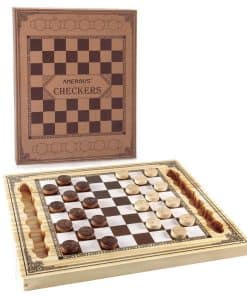 Juego de Damas de Madera AMEROUS, Juego de Tablero de Damas