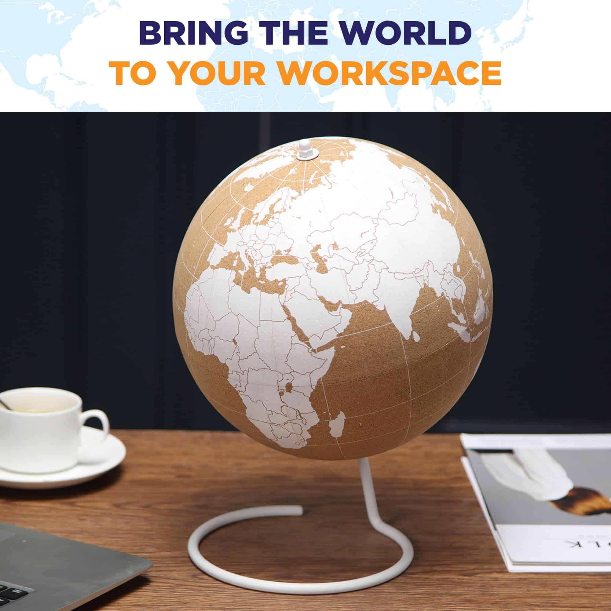 Globo de corcho blanco con alfileres - Globo de corcho de - Imagen 8