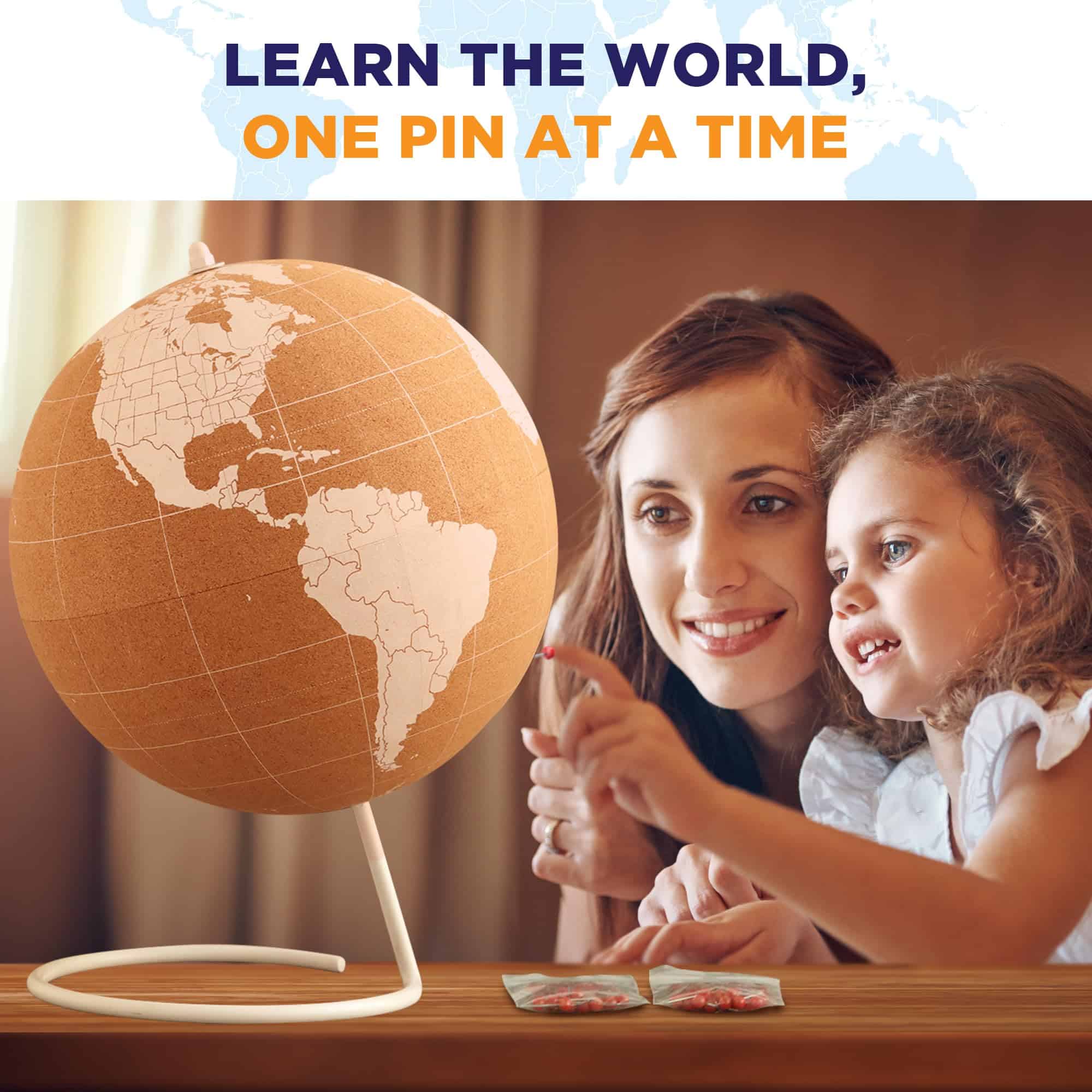 Globo de corcho blanco con alfileres - Globo de corcho de - Imagen 7