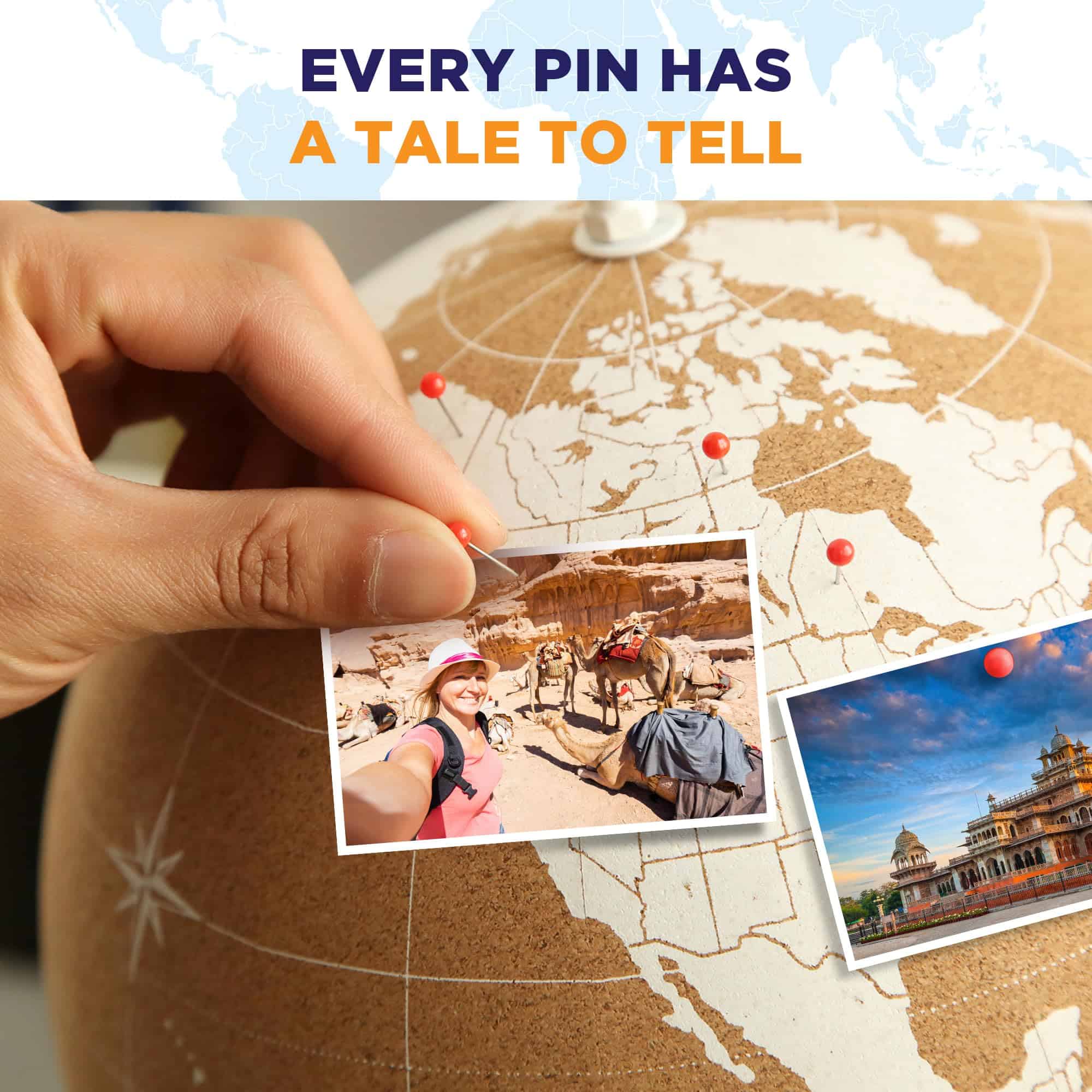 Globo de corcho blanco con alfileres - Globo de corcho de - Imagen 5