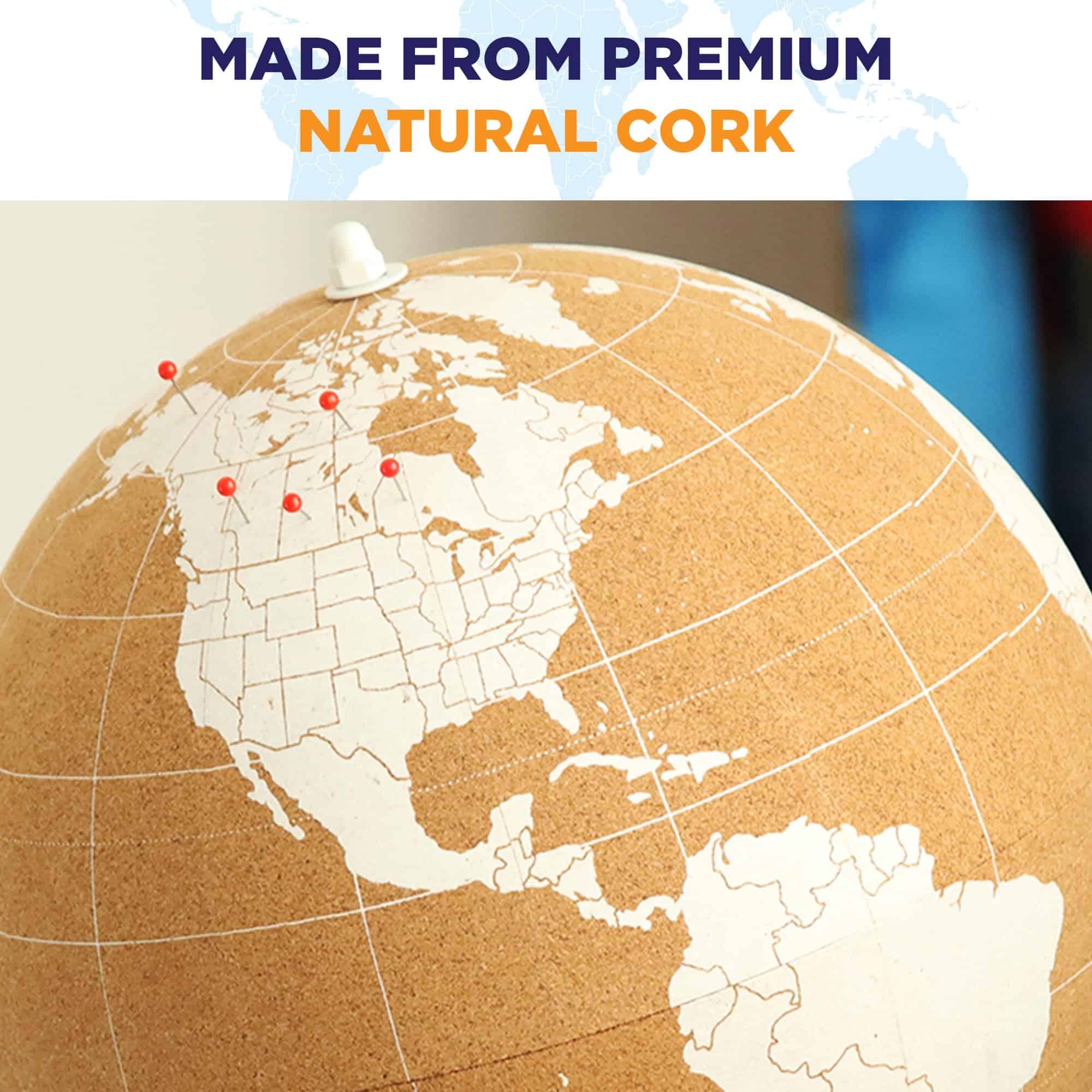 Globo de corcho blanco con alfileres - Globo de corcho de - Imagen 9