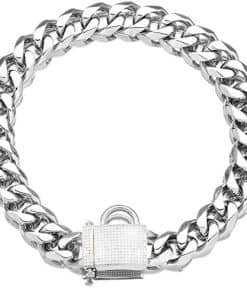 Collar de Perro PRADOG de Acero Inoxidable con Cierre de