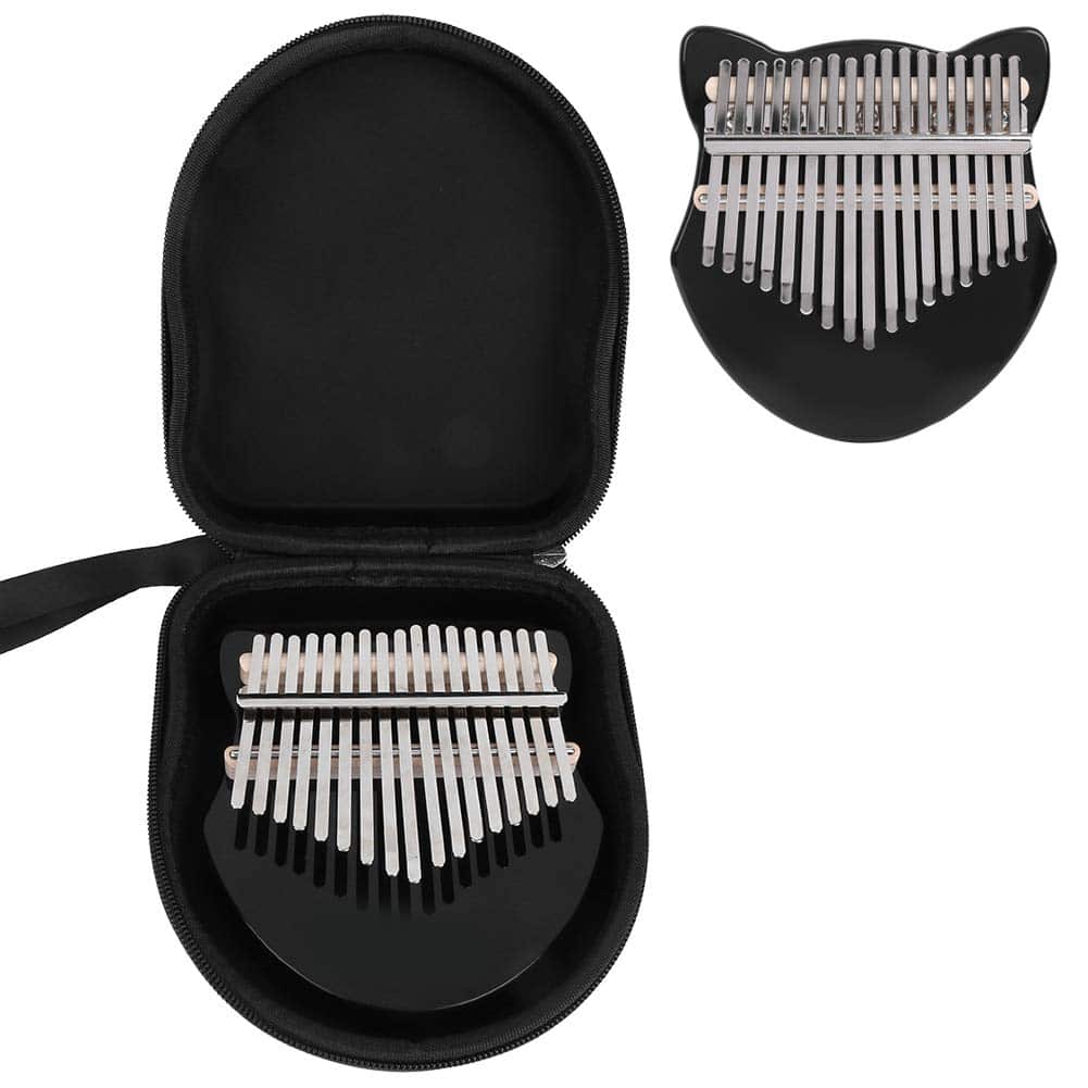 Kalimba Thumb Piano,17 Teclas Forma de Zorro Transparente - Imagen 9