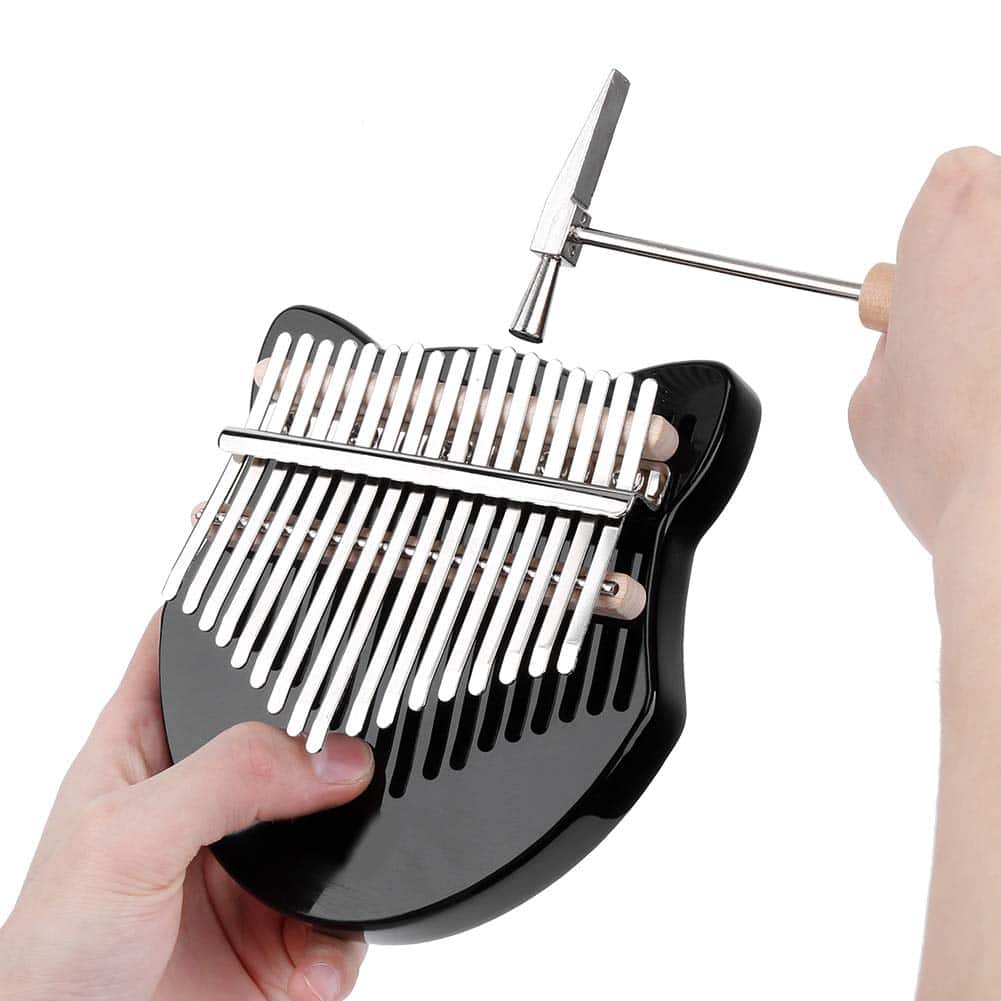 Kalimba Thumb Piano,17 Teclas Forma de Zorro Transparente - Imagen 5