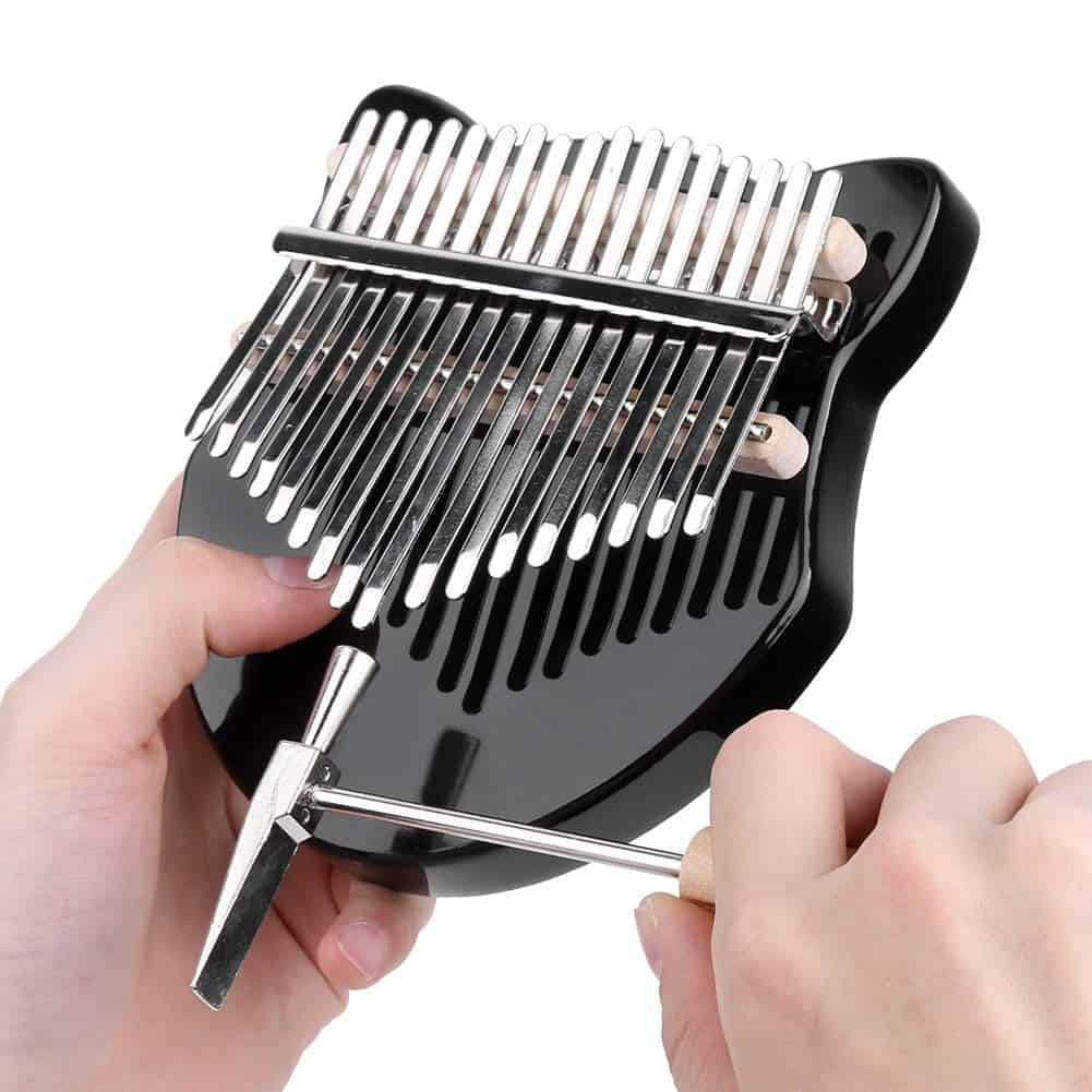 Kalimba Thumb Piano,17 Teclas Forma de Zorro Transparente - Imagen 6