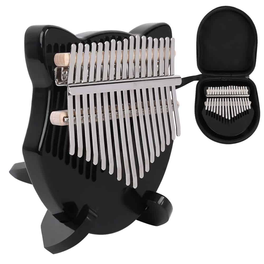Kalimba Thumb Piano,17 Teclas Forma de Zorro Transparente - Imagen 8