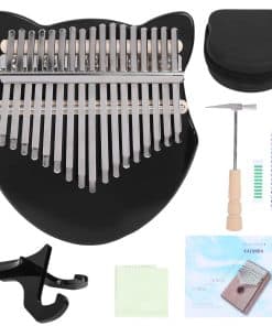 Kalimba Thumb Piano,17 Teclas Forma de Zorro Transparente