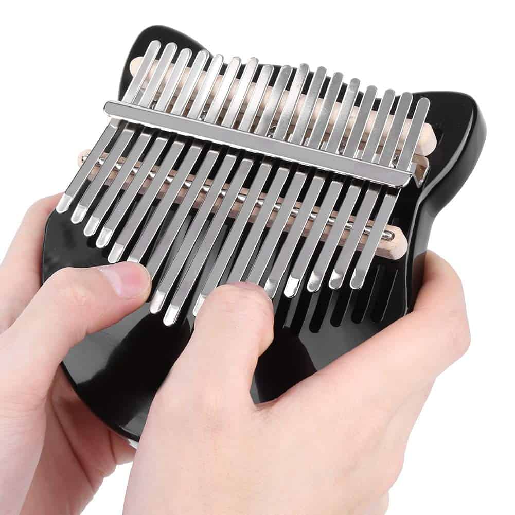 Kalimba Thumb Piano,17 Teclas Forma de Zorro Transparente - Imagen 4