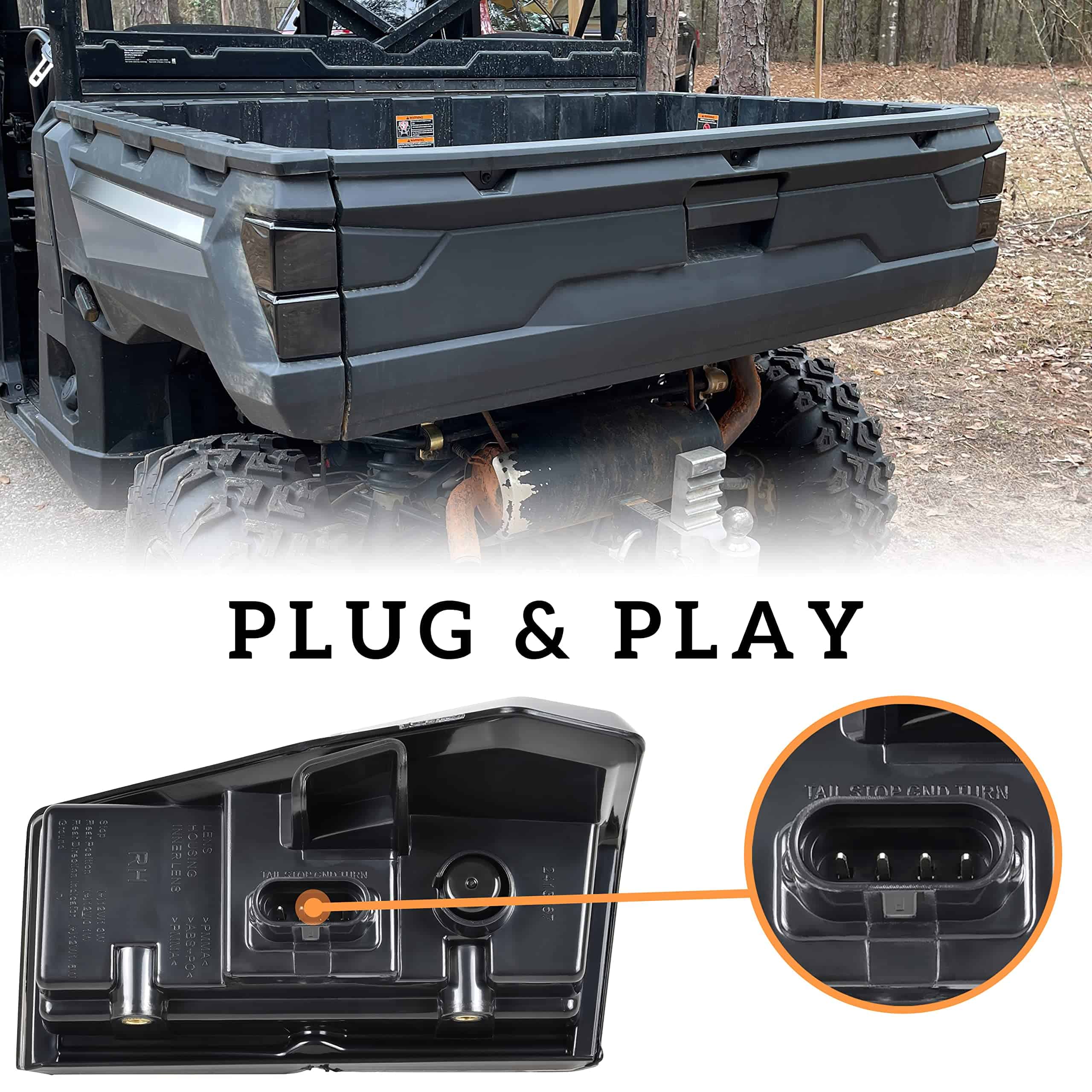 Luces traseras ahumadas negras LED para frenos traseros - Imagen 5