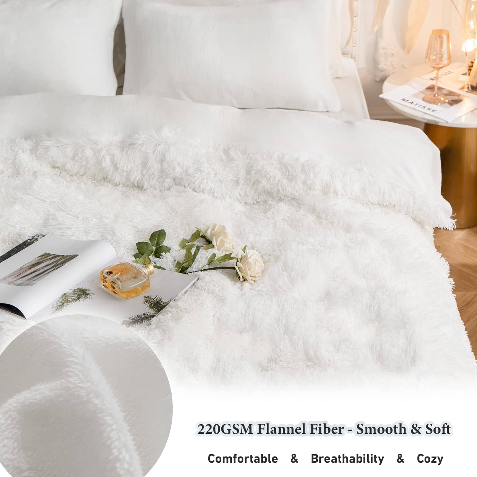 Juego de Funda de Edredón de Piel Sintética CHOSHOME, - Imagen 6