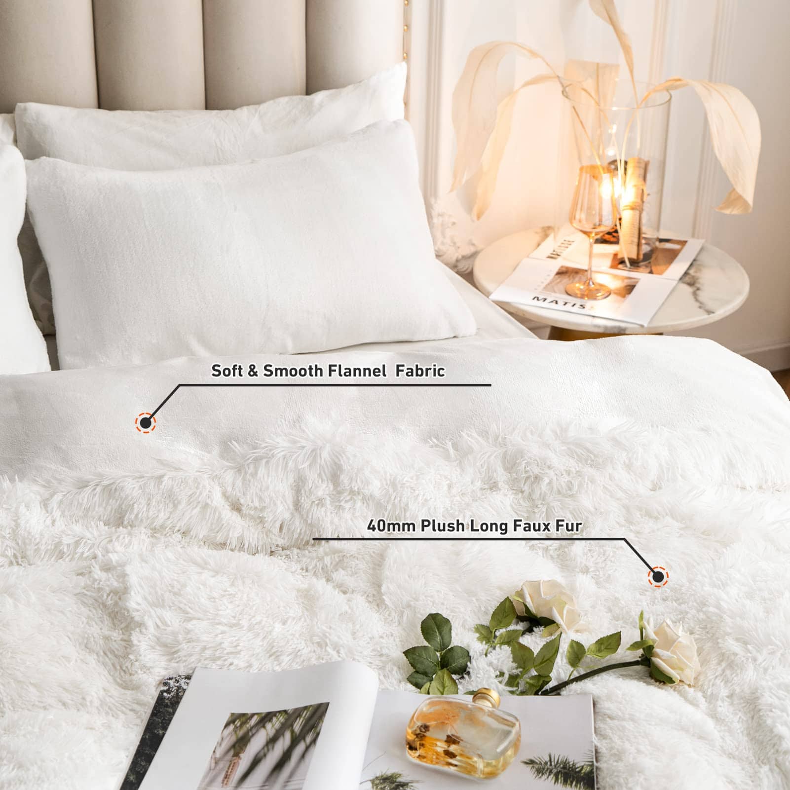 Juego de Funda de Edredón de Piel Sintética CHOSHOME, - Imagen 3