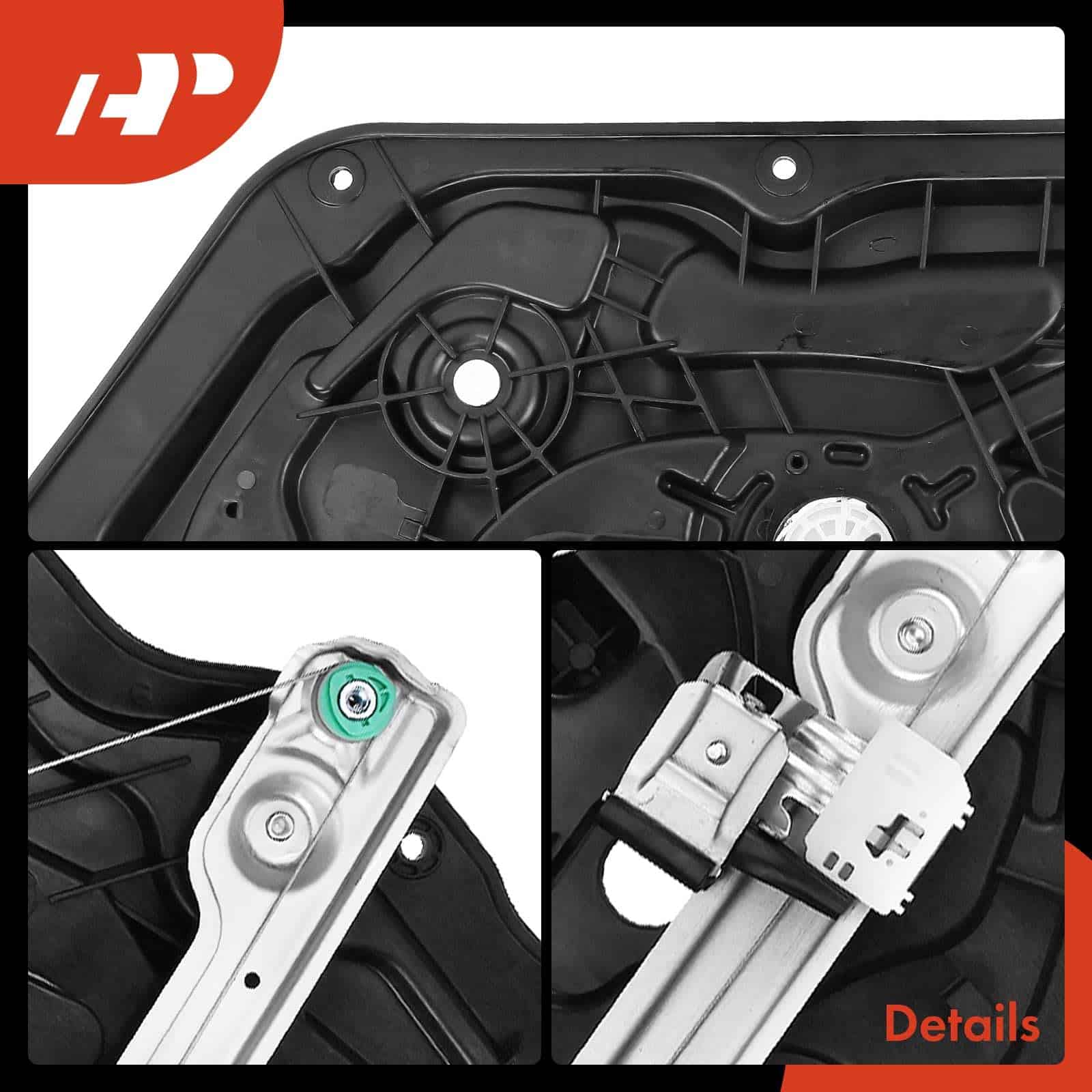 Regulador de ventana eléctrico A-Premium sin motor - Imagen 8