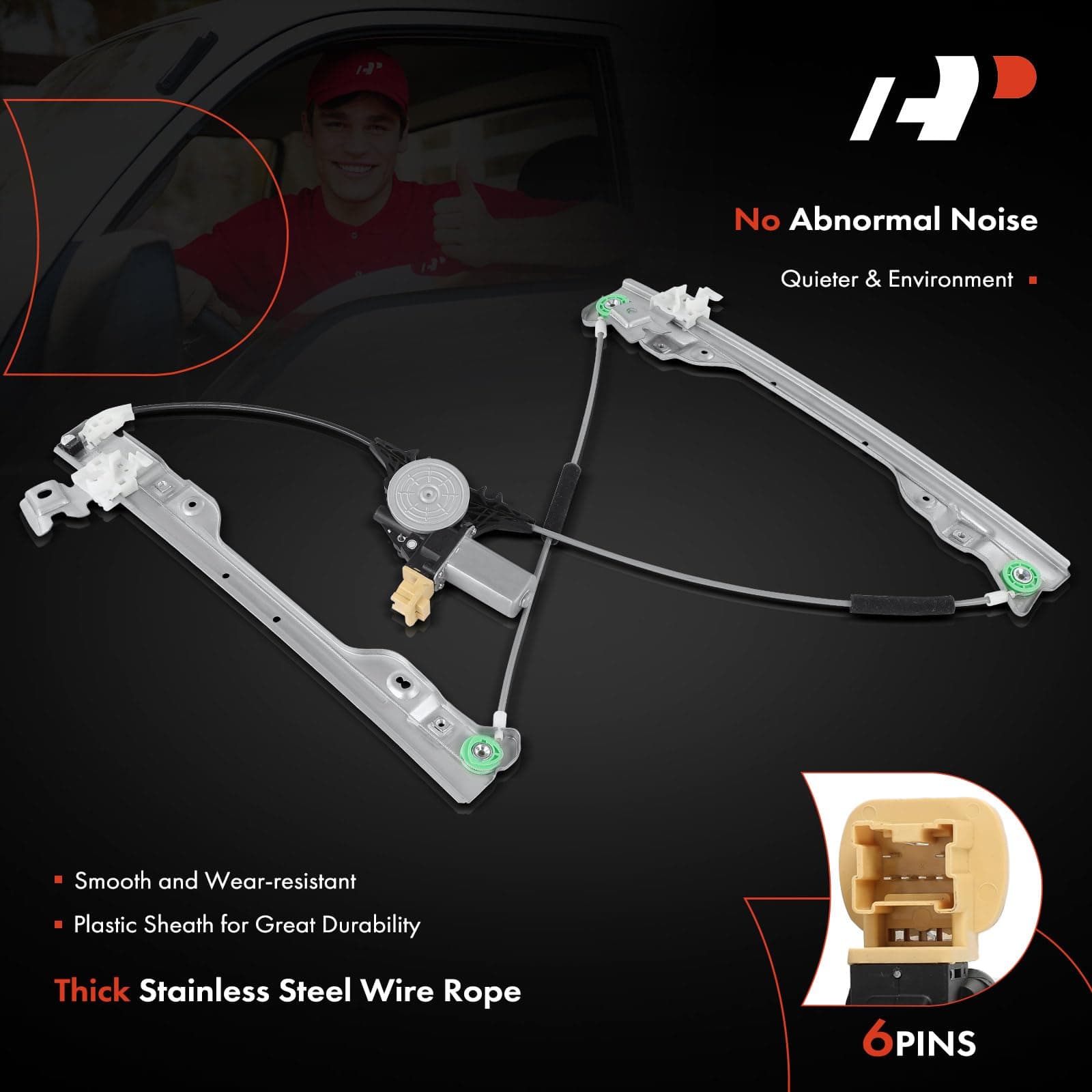Regulador de ventana eléctrico A-Premium con motor - Imagen 6