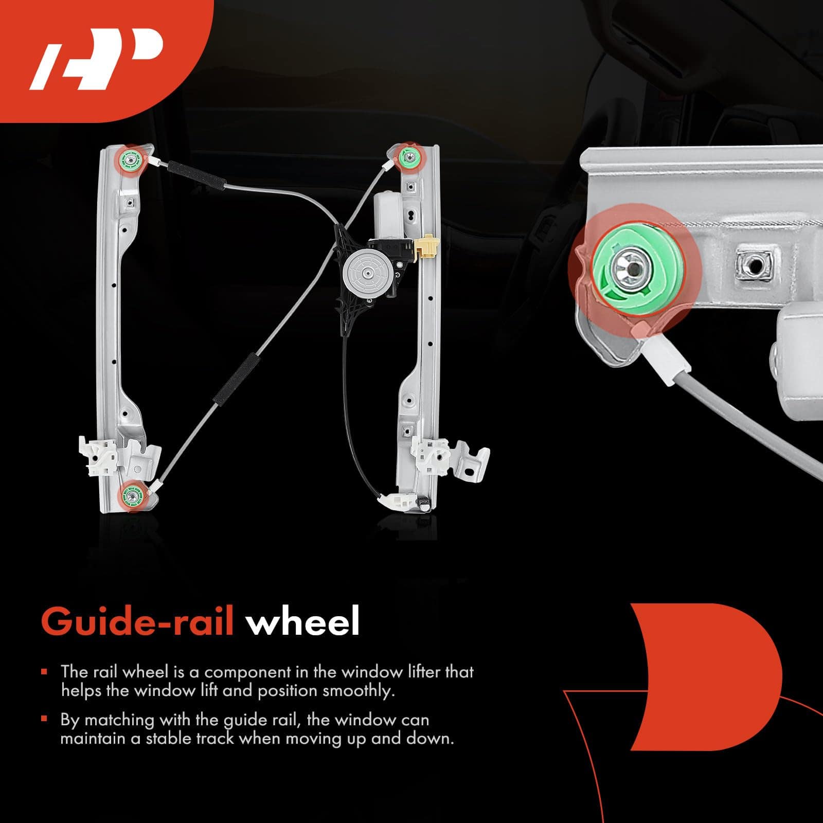Regulador de ventana eléctrico A-Premium con motor - Imagen 7