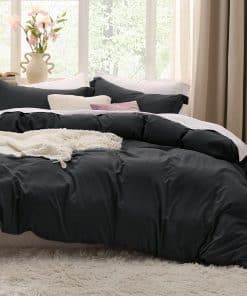 Funda de Edredón Bedsure Negra King de California - Juego