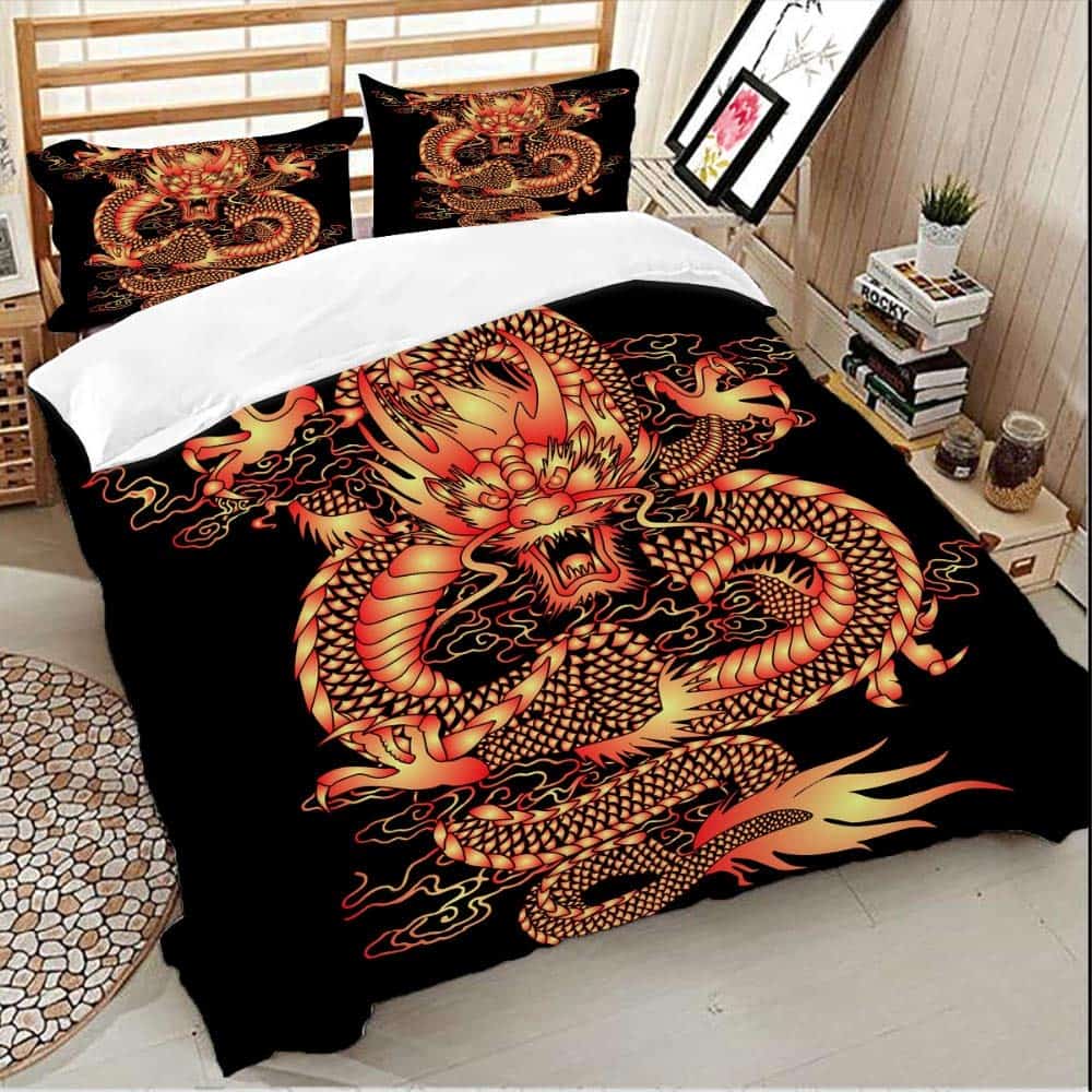 Set de Ropa de Cama 3D Estampado de Dragón de China Juego - Imagen 6