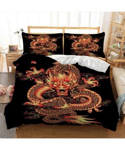 Set de Ropa de Cama 3D Estampado de Dragón de China Juego