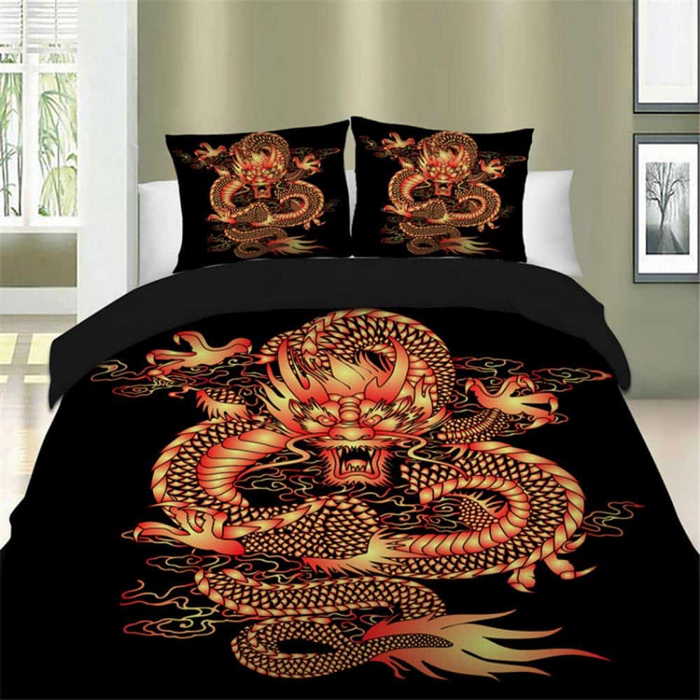 Set de Ropa de Cama 3D Estampado de Dragón de China Juego - Imagen 8