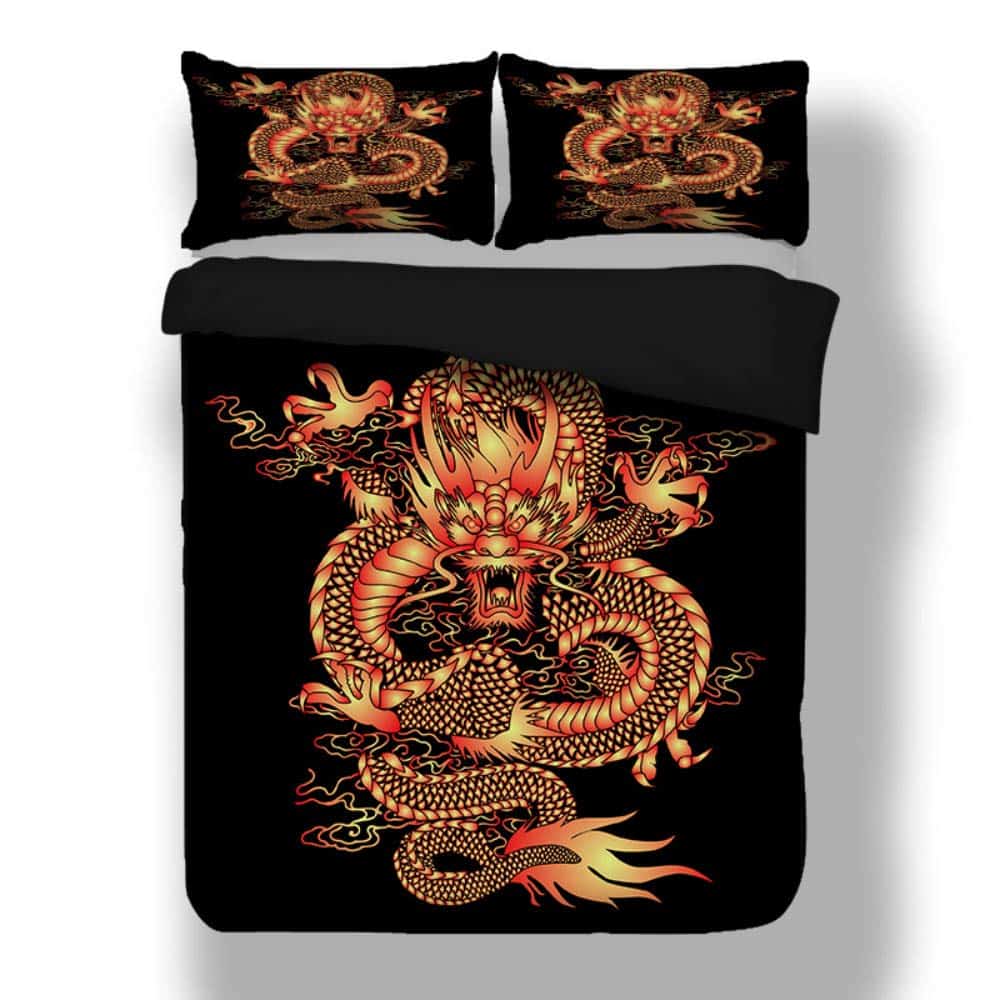 Set de Ropa de Cama 3D Estampado de Dragón de China Juego - Imagen 3