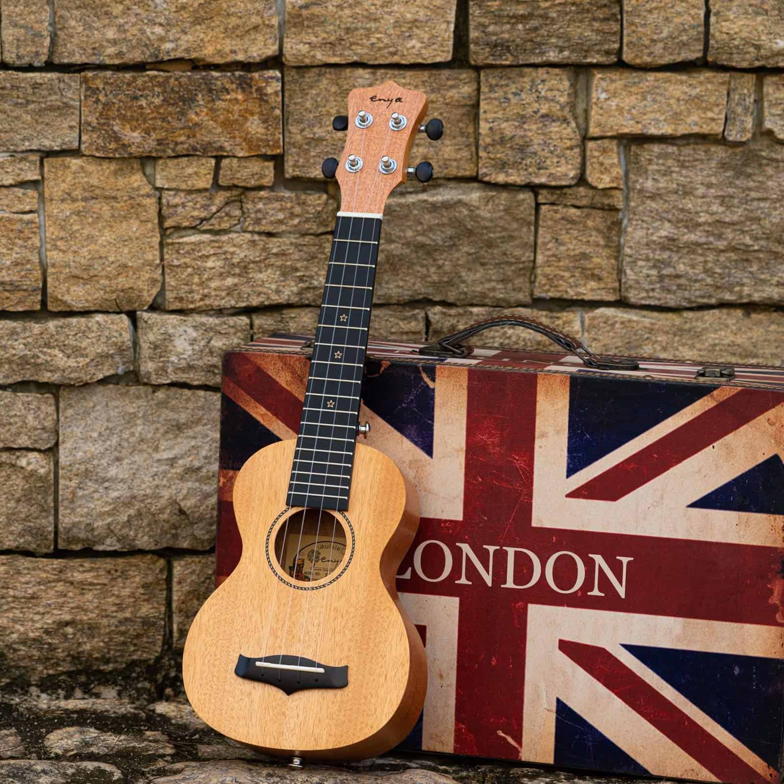 Ukulele Soprano Enya 21" Tapa de Caoba Maciza Kit para - Imagen 3