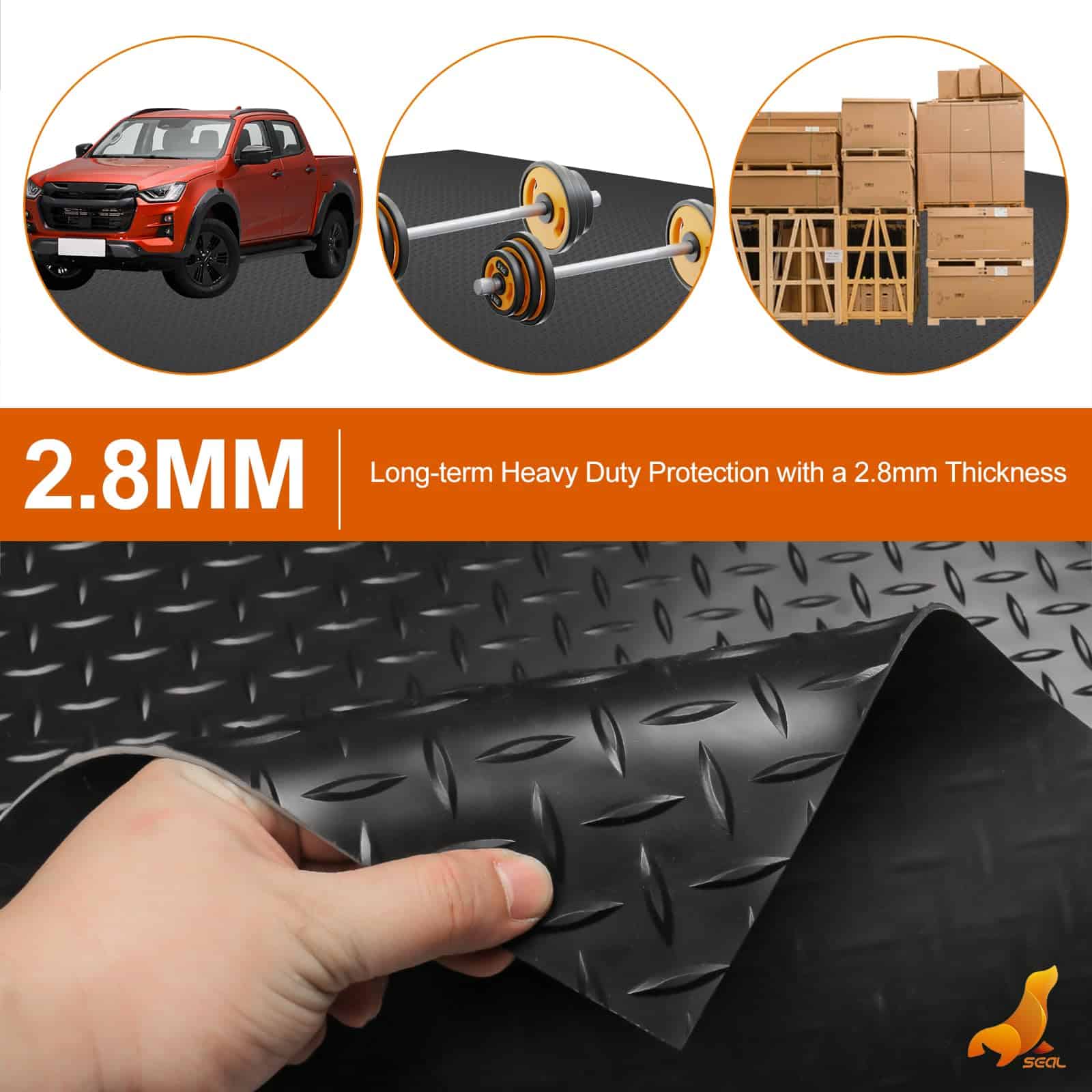 Tapete de Piso para Garaje de 4 x 8 pies Premium de SEAL, - Imagen 3