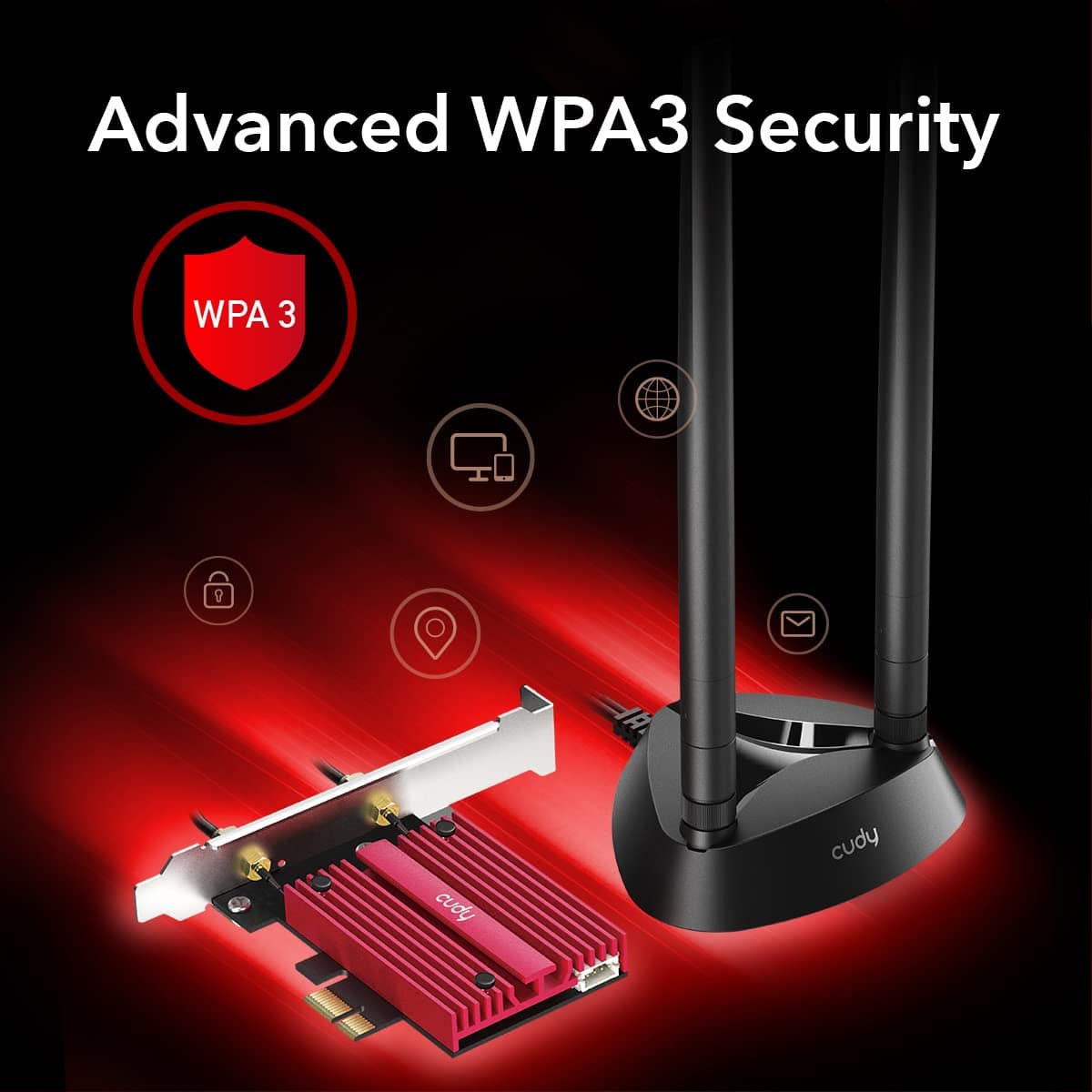 Tarjeta PCIe Cudy New AX5400 WiFi 6E, Adaptador Bluetooth - Imagen 4