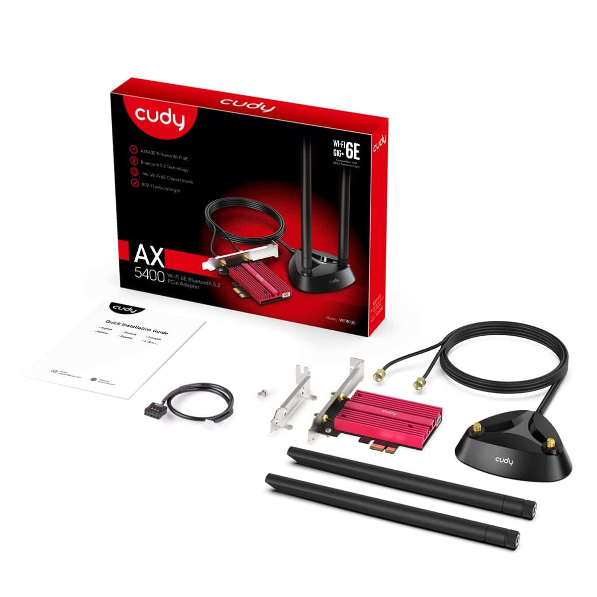 Tarjeta PCIe Cudy New AX5400 WiFi 6E, Adaptador Bluetooth - Imagen 7