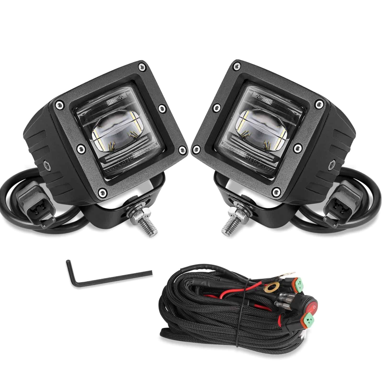 Niwaker 2PCS 3 Inch SAE LED Fog Light Pods Off Road Luces