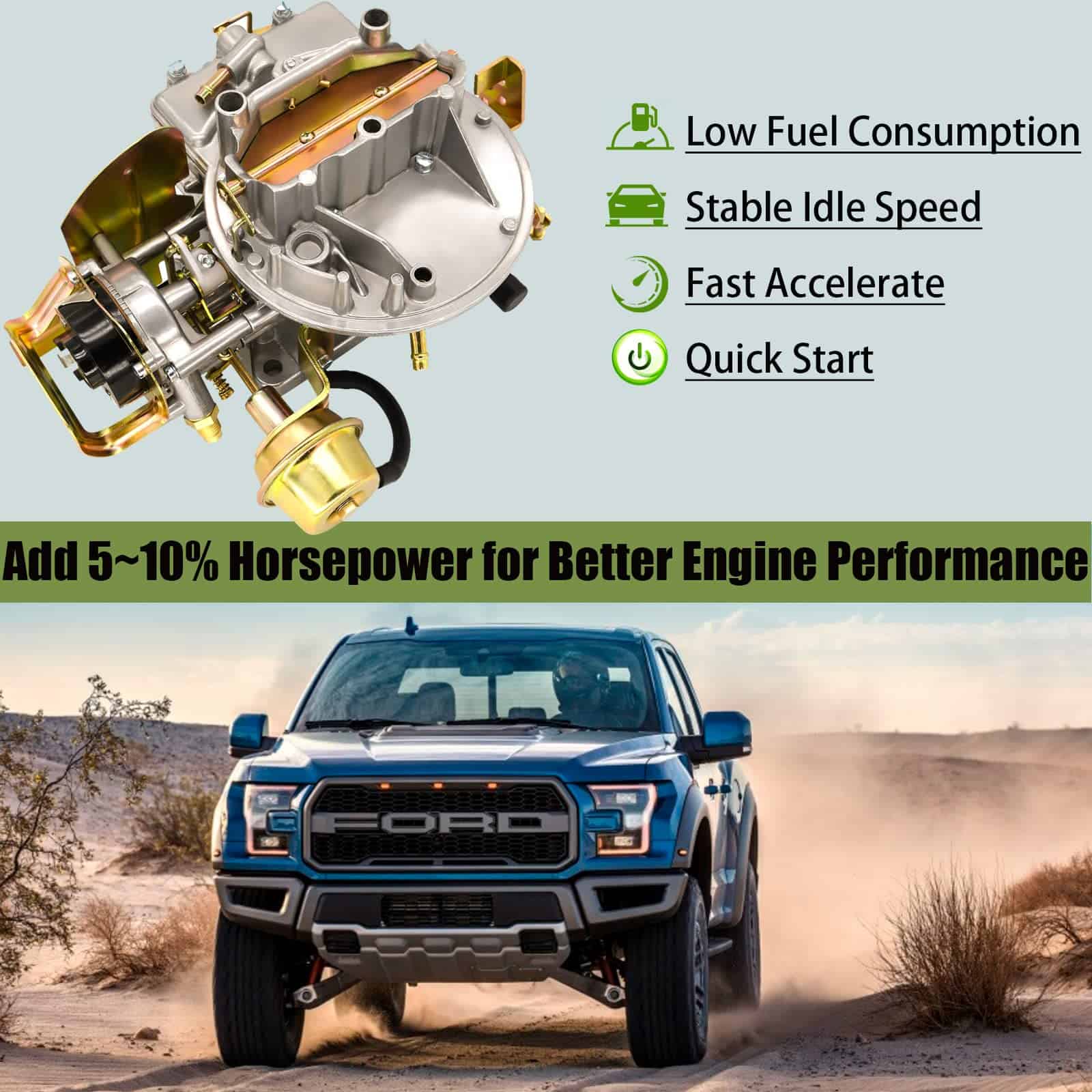 Carburador de 2 Barriles 2100 2150 Compatible con Ford 289 - Imagen 7