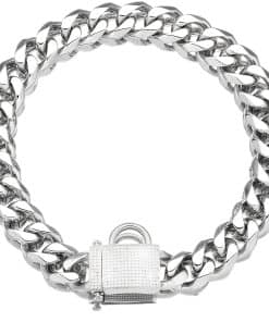 Collar de perro de acero inoxidable PRADOG con cadena de