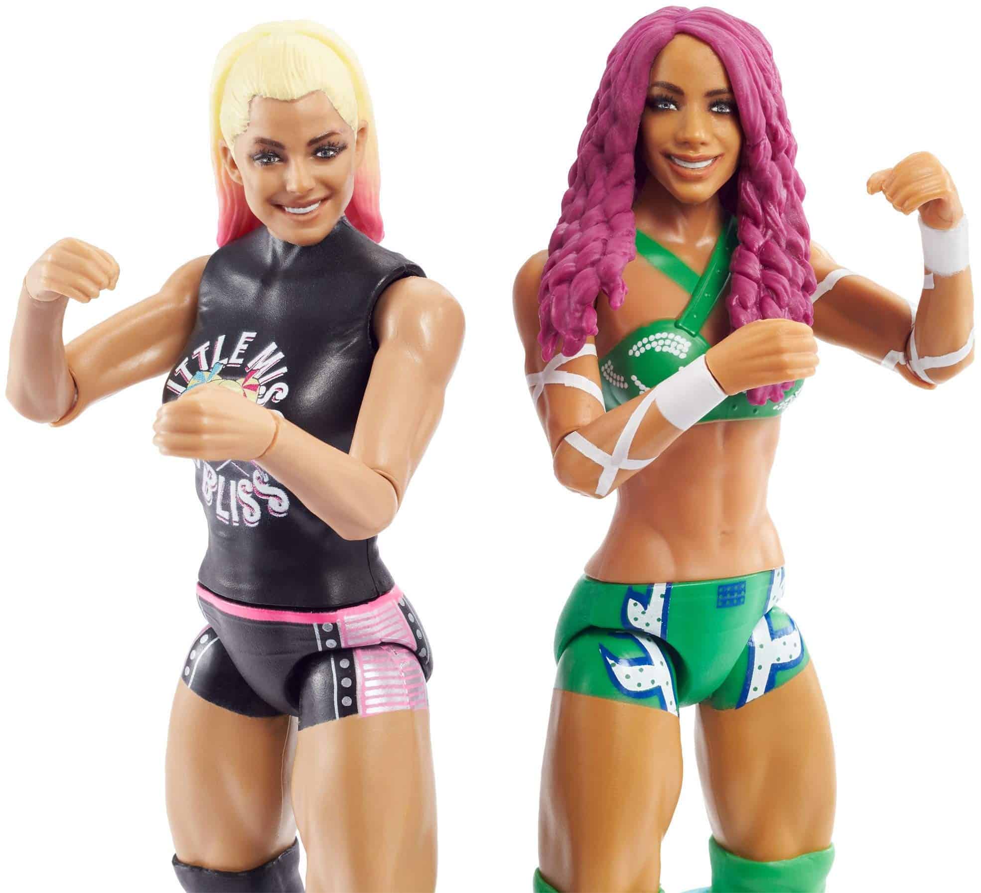 Pack de 2 Figuras de Acción WWE Sasha Banks vs Alexa Bliss, - Imagen 3
