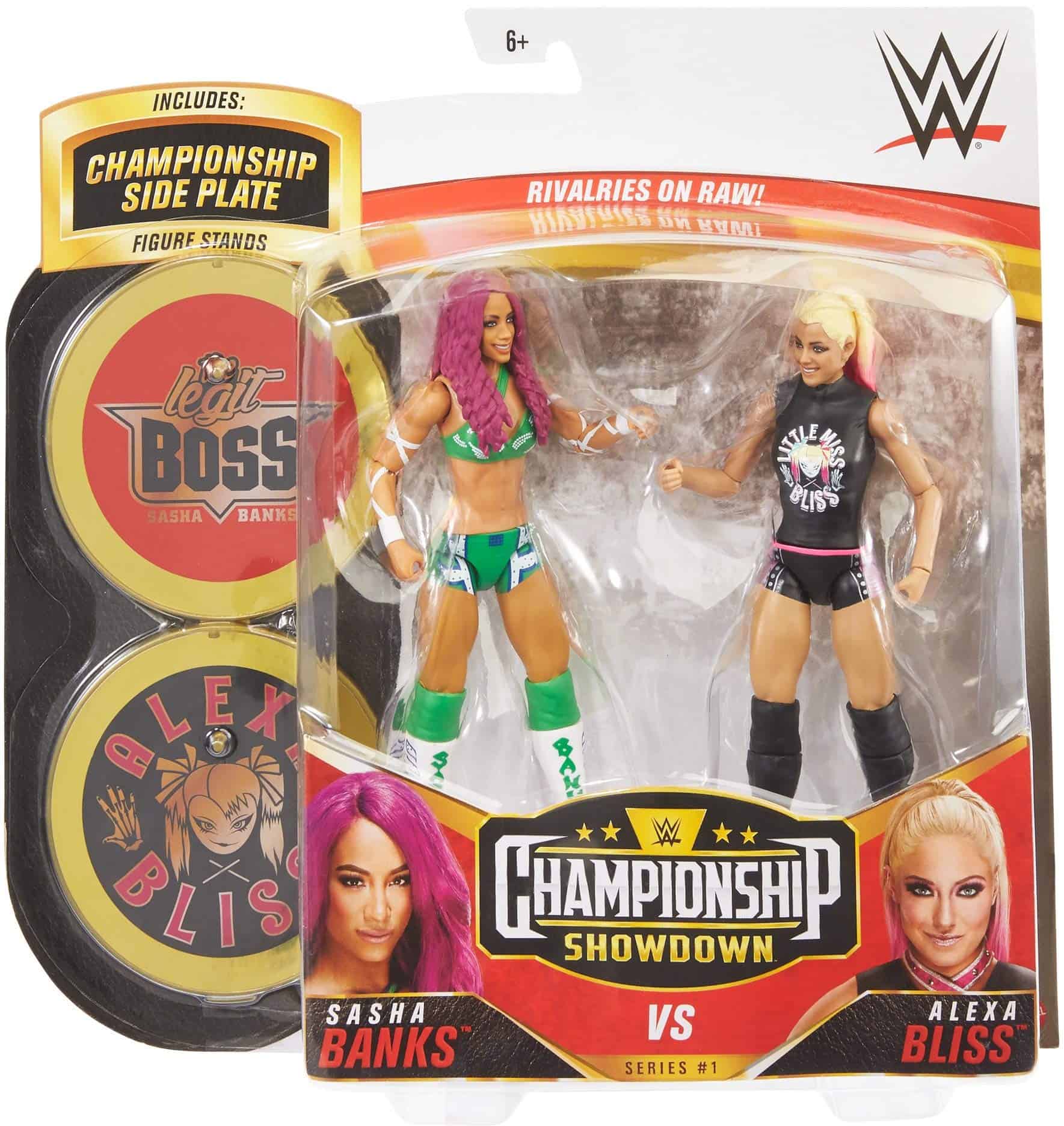 Pack de 2 Figuras de Acción WWE Sasha Banks vs Alexa Bliss, - Imagen 5