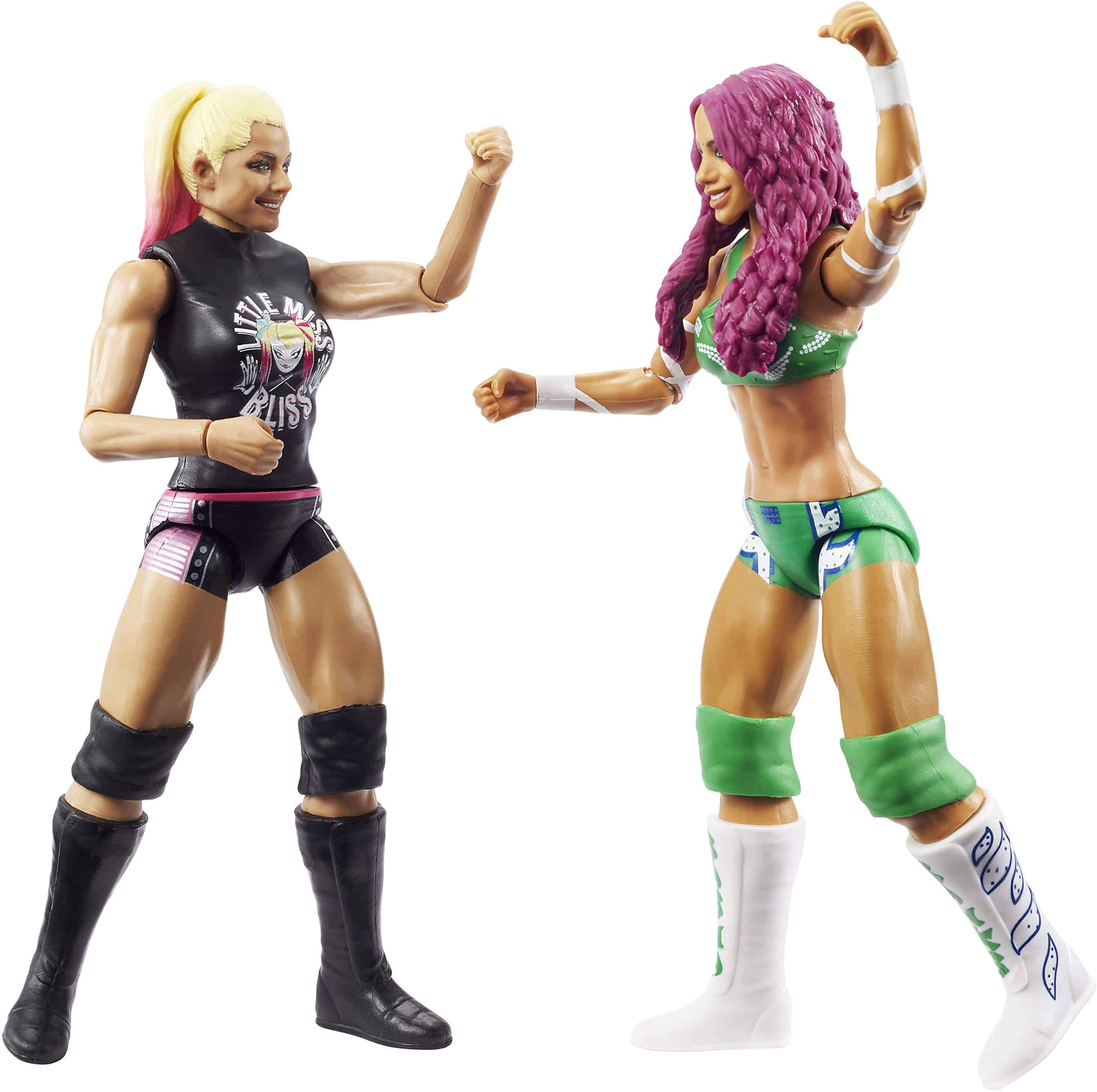 Pack de 2 Figuras de Acción WWE Sasha Banks vs Alexa Bliss,