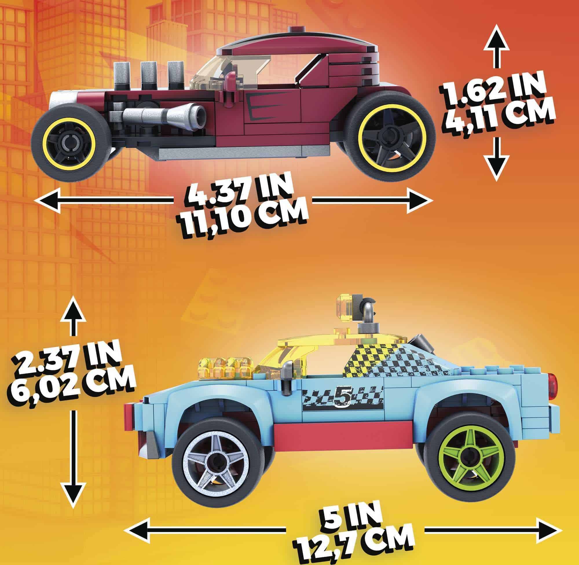 Set de juguetes de construcción de autos de carreras Mega - Imagen 7