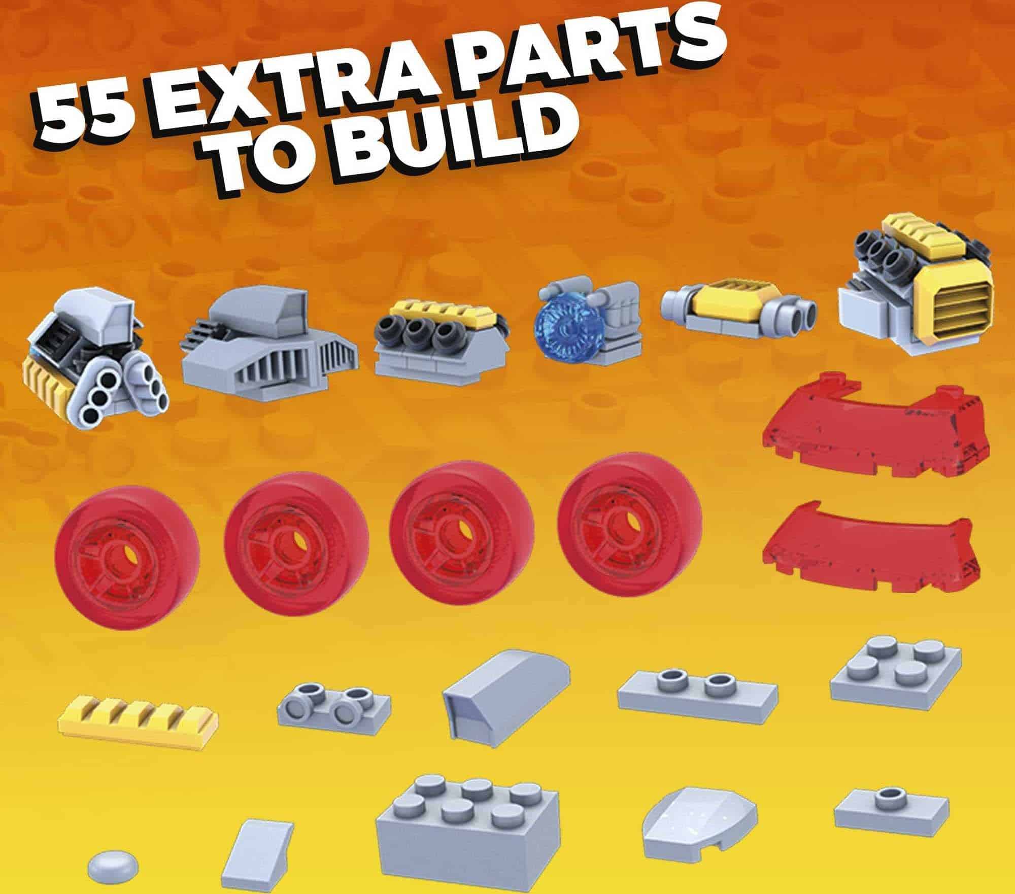 Set de juguetes de construcción de autos de carreras Mega - Imagen 5