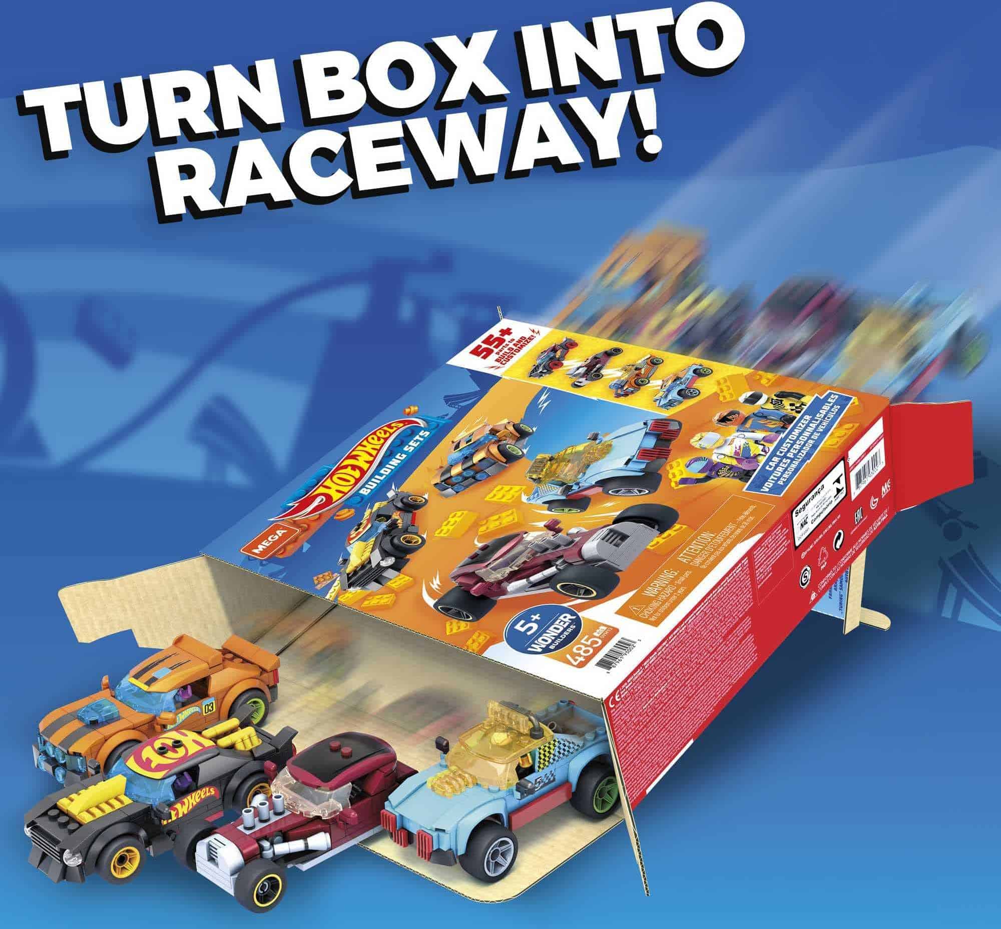 Set de juguetes de construcción de autos de carreras Mega - Imagen 6