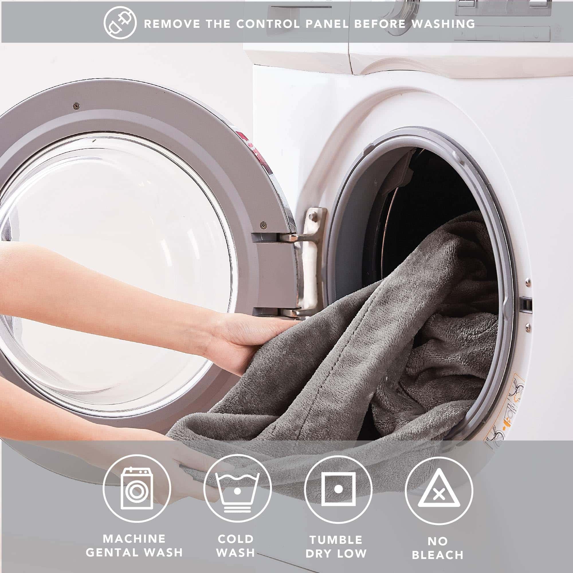 Manta eléctrica Degrees of Comfort Sherpa Plush para cama - Imagen 9