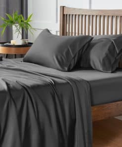 Juego de sábanas King Size CozyLux Cooling, -Gris Oscuro