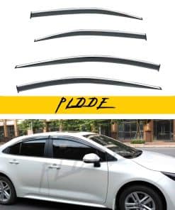 PLDDE 4X Humo Tintado con Moldura Cromada Ventana Viseras