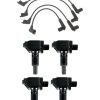 ENA Juego de 4 Bobinas de Encendido y Juego de Cables 1.3
